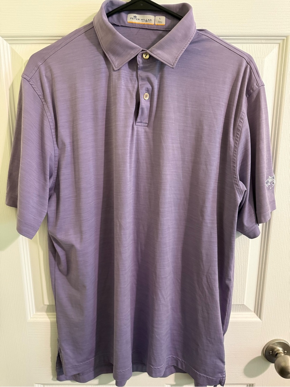 Peter Millar Lavender Short-Sleeve Performance Polo